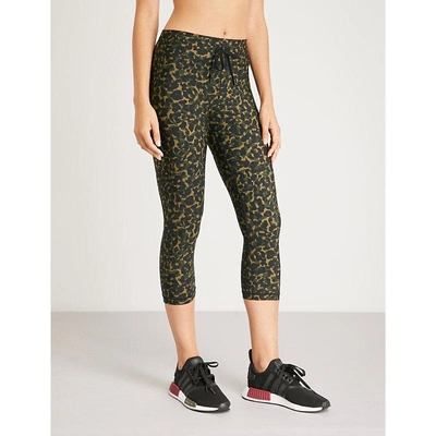 Shop The Upside Nyc Leopard Camo-print Stretch-jersey Leggings