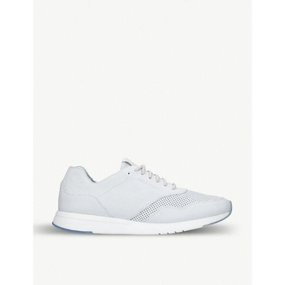 Shop Cole Haan Grandpro Runner Leather Trainers In White