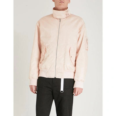 Shop Helmut Lang Collar-detail Bomber Jacket In Pale Pink