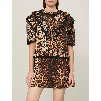 Shop We11 Done Leopard-print Satin Dress