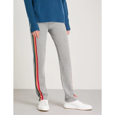 Shop Allude Side-stripe Wool-blend Jogging Bottoms In 83
