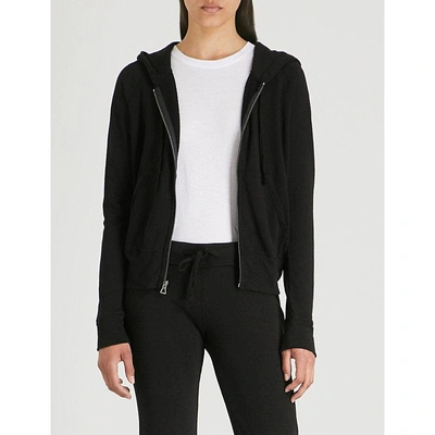 Shop James Perse Cotton-jersey Hoody In Black