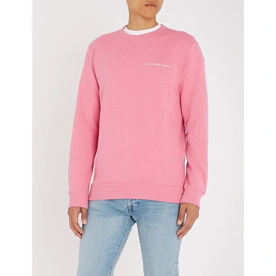Shop Calvin Klein Jeans Est.1978 Horos Cotton-blend Sweatshirt In Wild Orchid