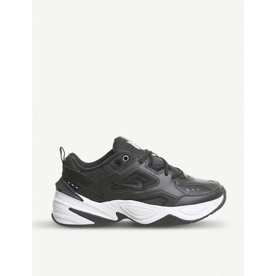 Shop Nike M2k Tekno Leather Trainers In Black White F