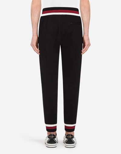Shop Dolce & Gabbana Cotton Jogging Pants With Patch In Black