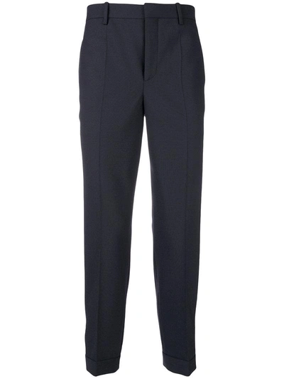 Shop Neil Barrett Tailored Fit Trousers - Blue