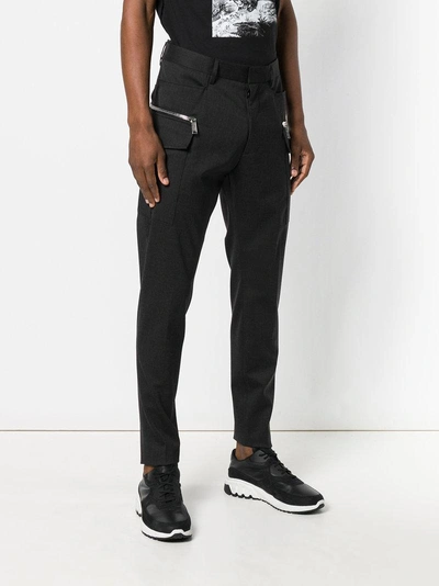 Shop Dsquared2 Tapered Trousers - Black