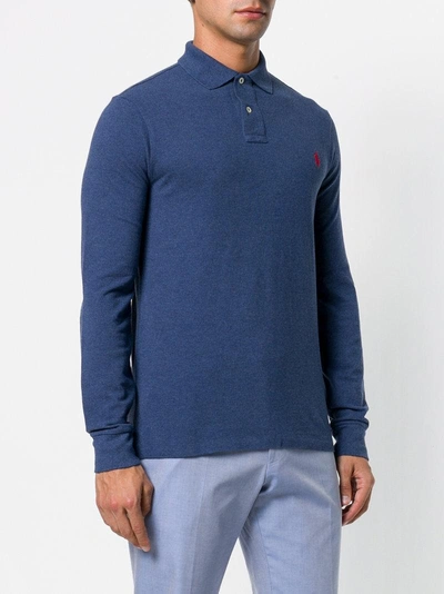 Shop Polo Ralph Lauren Longsleeved Polo Shirt - Blue