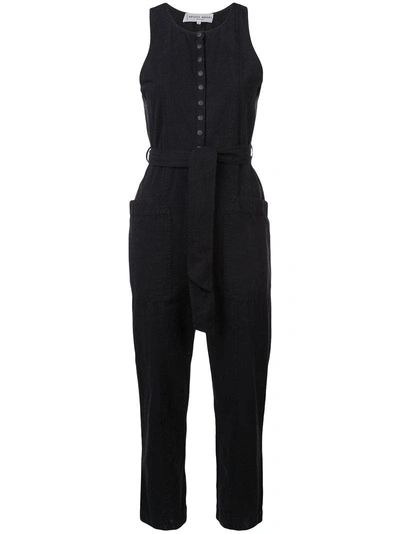 Shop Apiece Apart Sleeveless Buttoned Jumpsuit - Black