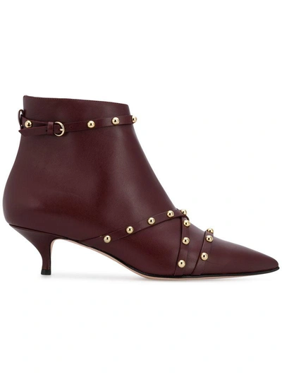 Shop Red Valentino Red(v) Rockstud Ankle Boots