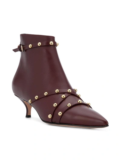 Shop Red Valentino Red(v) Rockstud Ankle Boots