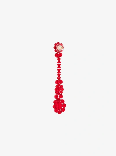 Shop Simone Rocha Victorian Drop Earrings In Red