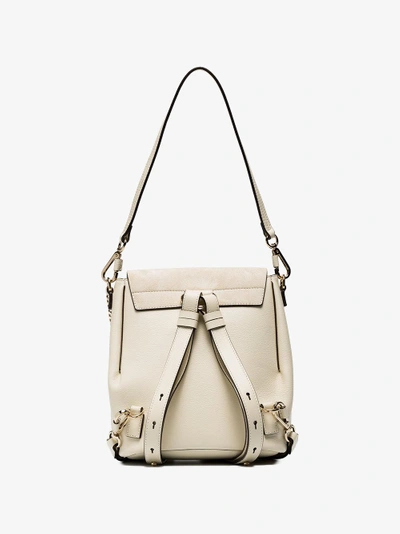 Shop Chloé Mittelgrosser 'faye' Rucksack In White