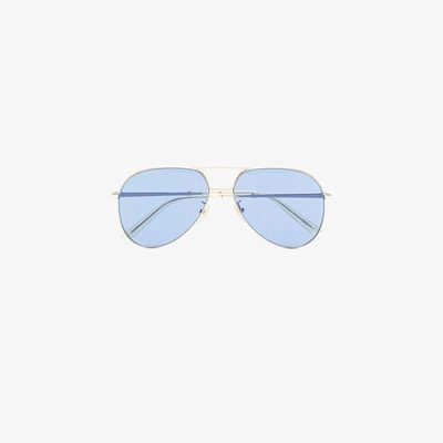 Shop Gucci Blue Aviator Sunglasses