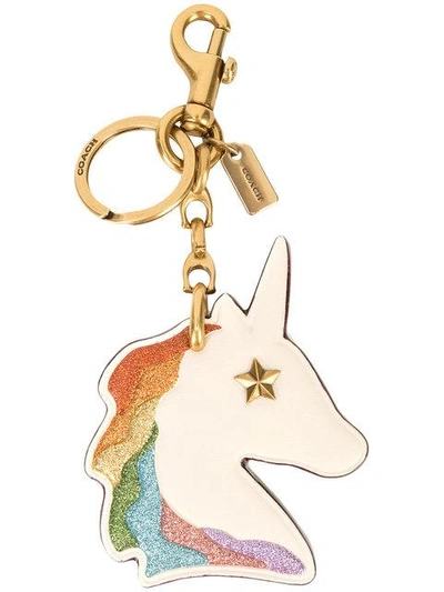 Coach Unicorn Keyring In White | ModeSens