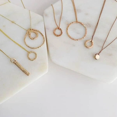 Lily Flo Jewellery Solid Gold Bar Necklace