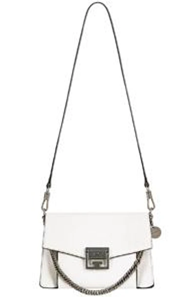 Shop Givenchy Small Leather Gv3 In White