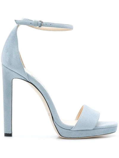 Shop Jimmy Choo Misty 120 Sandals In Aqua