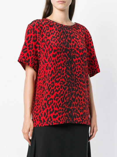 Shop Givenchy Leopard Print Top - Red