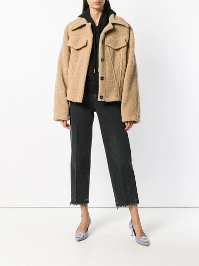 Shop Off-white Single Breasted Jacket In Neutrals