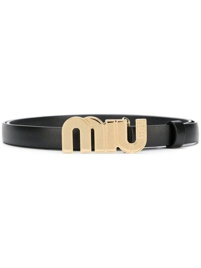 Shop Miu Miu Logo Buckle Belt