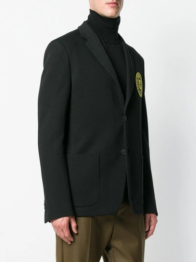 Shop Fendi Circle Logo Blazer - Black