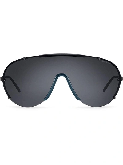 Shop Carrera Aviator Mask Sunglasses - Black