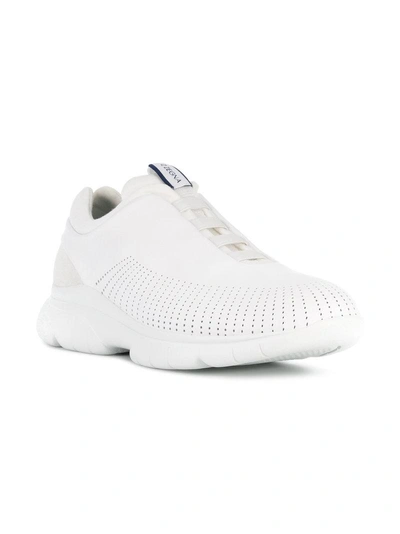 Shop Z Zegna Sprinted Sneakers - White
