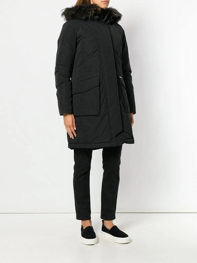 Shop Woolrich Padded Down Parka - Black