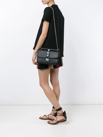 Shop Valentino Garavani Glam Lock Shoulder Bag - Unavailable In Black