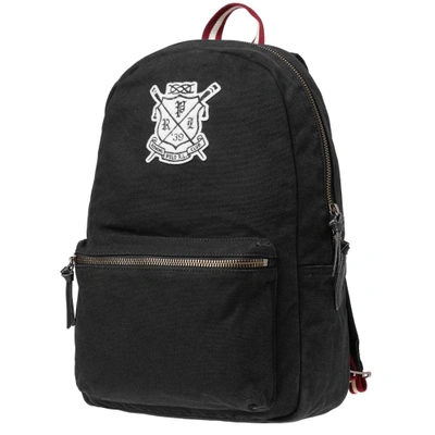 Shop Polo Ralph Lauren Rowing Club Embroidered Backpack In Black
