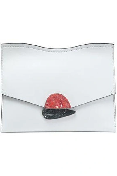 Shop Proenza Schouler Woman Curl Leather Clutch White