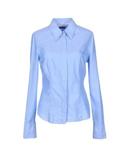 Shop Armani Jeans Shirts In Azure