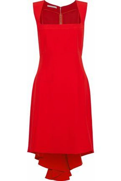 Shop Antonio Berardi Woman Asymmetric Cady Mini Dress Tomato Red