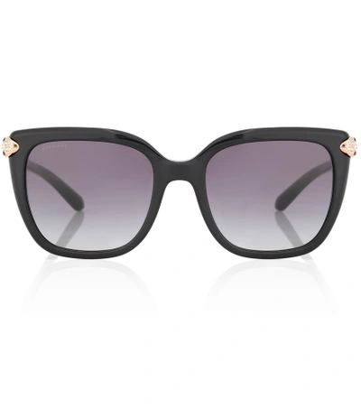 Shop Bvlgari Eyewear Square Sunglasses In Black