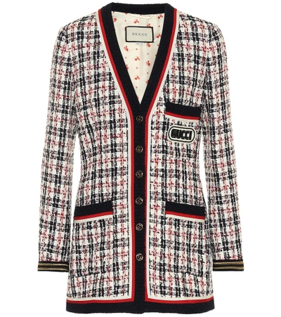 Shop Gucci Plaid Cotton-blend Jacket In Multicoloured