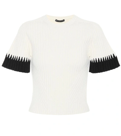 Shop Alexander Mcqueen Ribbed Sweater In White
