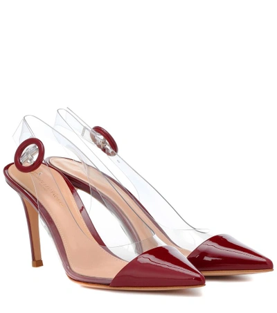 Shop Gianvito Rossi Alice Slingback Patent Leather Pumps In Red