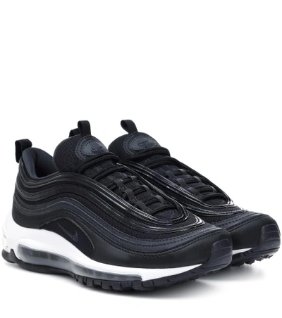 Shop Nike Air Max 97 Leather Sneakers In Black