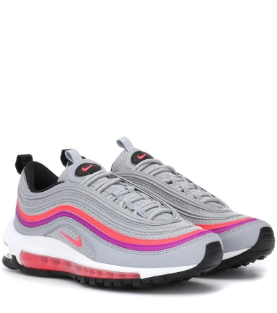 Shop Nike Air Max 97 Leather Sneakers In Grey