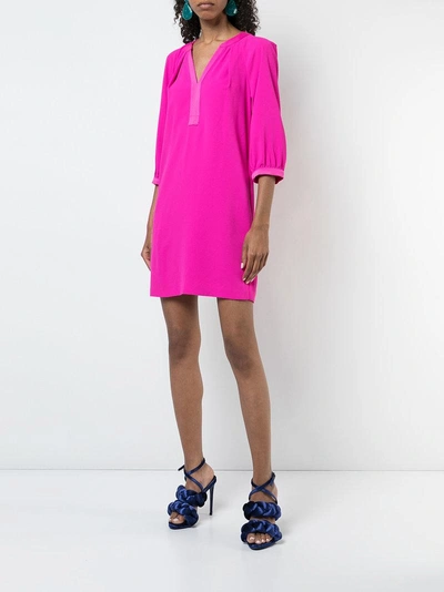 Shop Trina Turk Tonal Trim Mini Dress - Pink