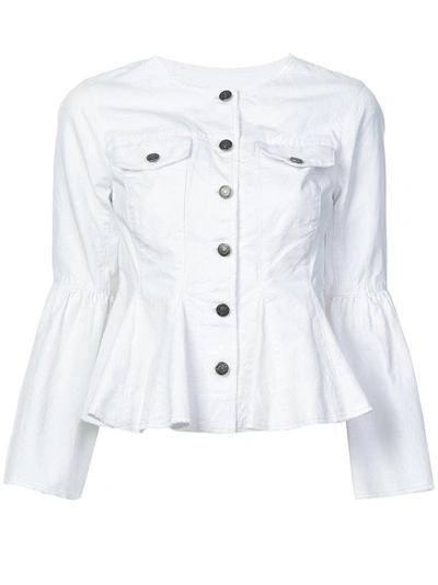 Shop Cinq À Sept Cinq A Sept Ruffled Jacket - White