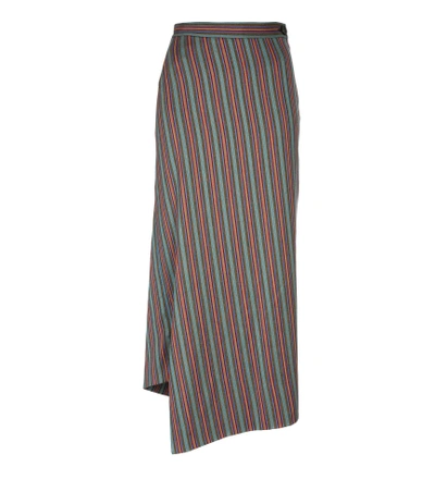 Shop Vivienne Westwood Midi Infinity Skirt Fancy Stripes In Multicolor Stripes