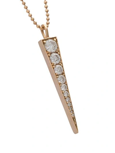 Shop Anita Ko Large Diamond Dagger Necklace In Neutrals