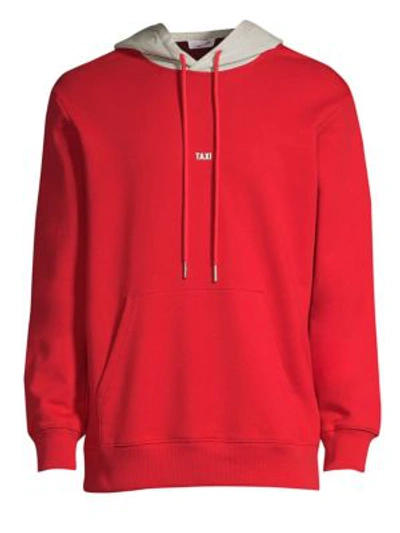 Shop Helmut Lang Taxi Hoodie In Red Silver