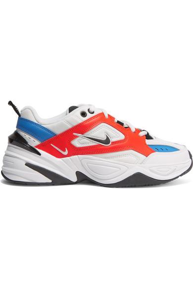 nike m2k tekno leather and neoprene sneakers