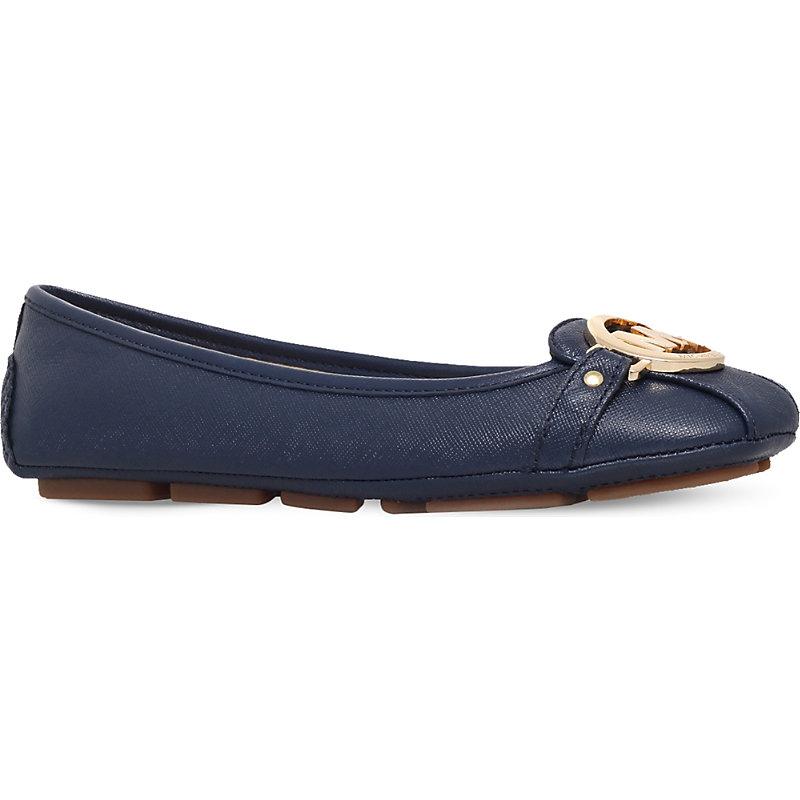 michael kors navy ballet flats