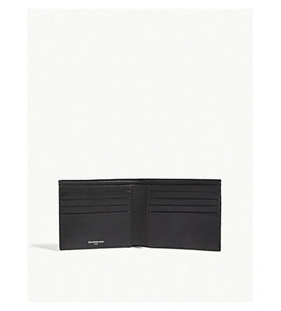Shop Balenciaga Baltimore Grained Leather Billfold Wallet In White