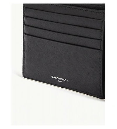 Shop Balenciaga Baltimore Grained Leather Billfold Wallet In White