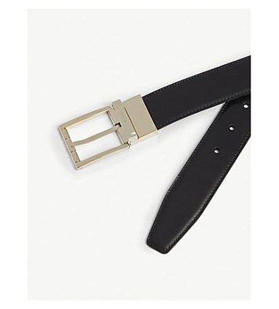 Shop Bally Astor Leather Belt In Gold Black